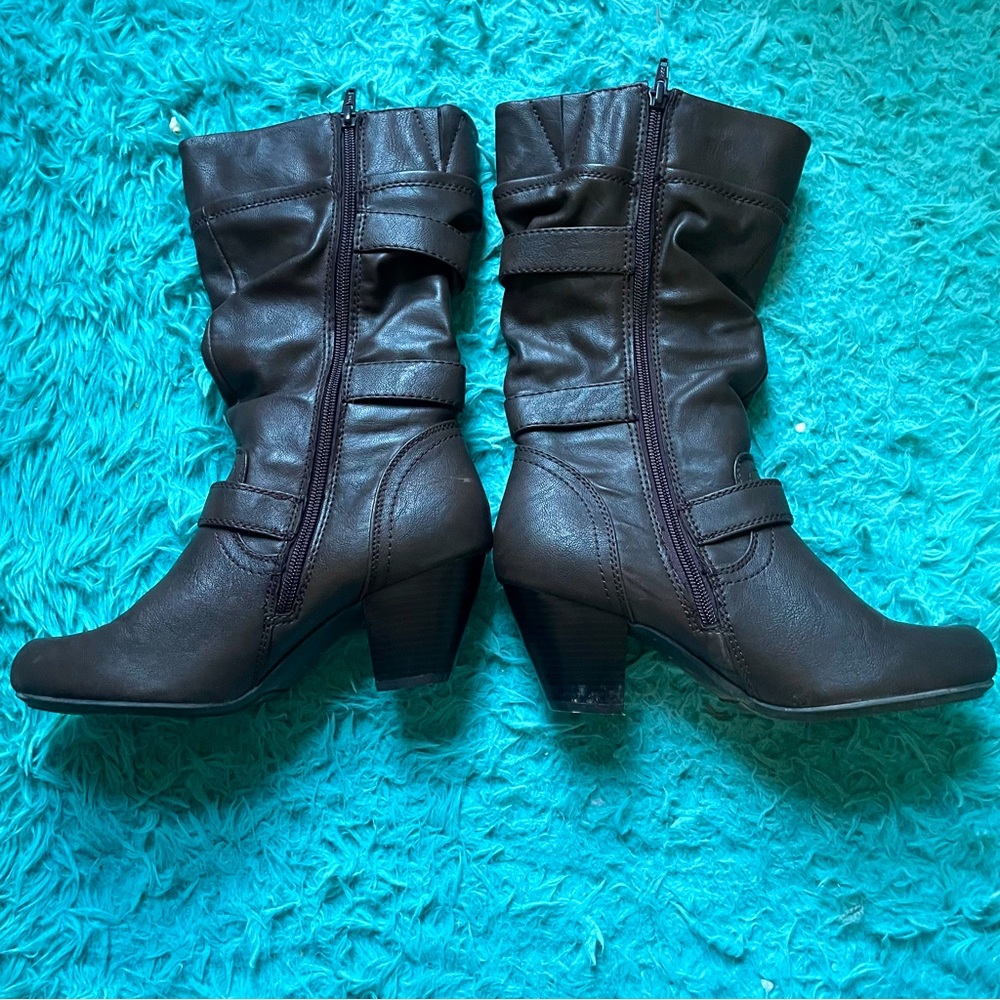 Size 7 Calf High Boots with Heel from Rialto